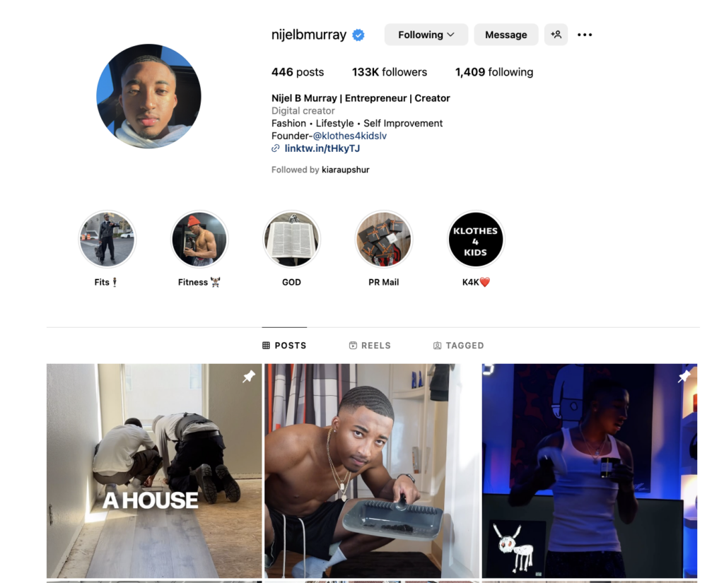 Nijel B Murray Instagram Profile